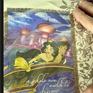 Disney Woven Tapestry Throw with Aladdin and Jasmine